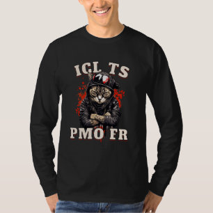 Grappige ICL TS PMO FR Ironische Kat Meme Brainrot T-shirt