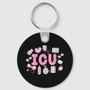 Grappige ICU verpleegkundige intensive care unit v Sleutelhanger