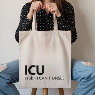 Grappige ICU-verpleegster boodschappentas afstudee Tote Bag