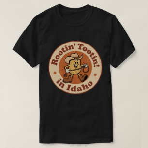 Grappige  Idaho aardappel Cowboy Retro T-shirt
