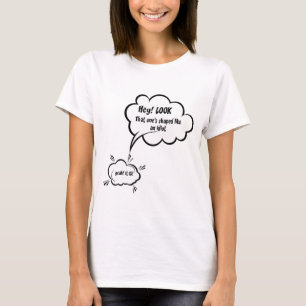 Grappige idioot in de vorm van een wolk t-shirt
