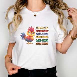 Grappige "Idioten gebeuren" Boze Haan Sarcastisch T-shirt