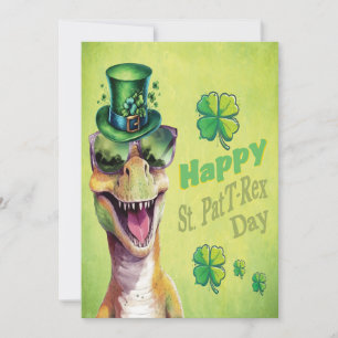 Grappige Ierse dinosaurus kabouter St. Patrick's D Feestdagenkaart