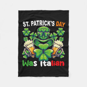 Grappige Ierse Italiaanse St Patricks Dag Vrouwen Fleece Deken