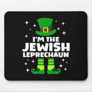 Grappige Ierse Joodse Leprechaun Gelukkige St. Pat Muismat