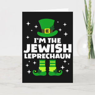 Grappige Ierse Joodse Leprechaun Gelukkige St Patr Kaart