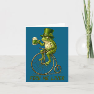Grappige Ierse kikker kut lever st. patrick's dagG Kaart