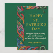 Grappige Ierse Koffie Gelukskaart voor St. Patrick Kaart (Voorkant / Achterkant)