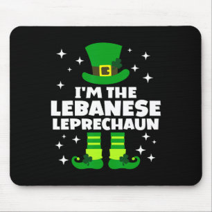 Grappige Ierse Lebynese Leprechaun St Patricks Day Muismat