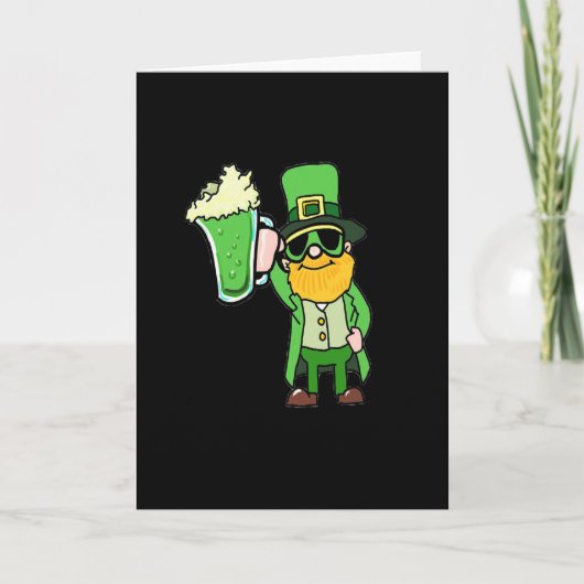 Grappige Ierse Leprechaun tekening Kaart (Voorkant)