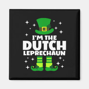 Grappige Ierse Nederlandse Leprechaun Gelukkige St Magneet