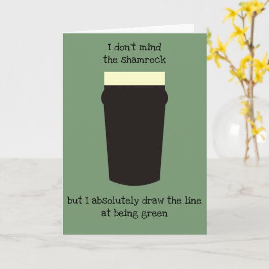 Grappige Ierse St. Patrick's Day kaart (Gele Bloem)