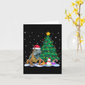 Grappige Iguana Xmas Tree Lights Rendier Pet Kerst Kaart (Gele Bloem)