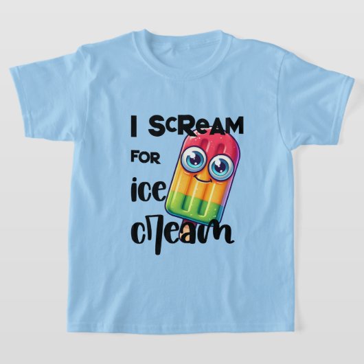 Grappige ijs schreeuwen woord kunst t-shirt (Laagn)