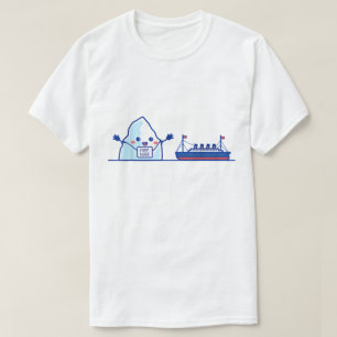 Grappige IJsberg en Schip Gratis Knuffels Meme T-shirt