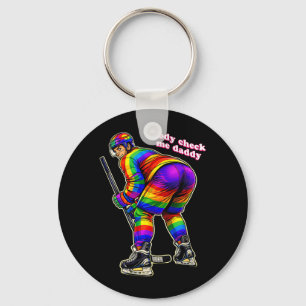 Grappige ijshockeyfan - homo-ijshockey sleutelhanger