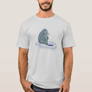 grappige ijsvis walrus t-shirt