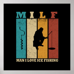 Grappige ijsvissen liefhebbers poster