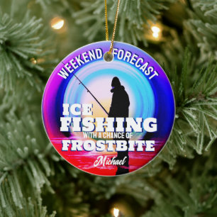 Grappige IJsvisserij Vorstverlet Keramisch Ornament