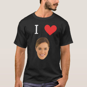Grappige Ik Hou Van Vrouw Foto Persoonlijke Man T-shirt