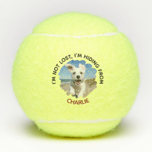Grappige “Ik verstop me voor” op maat gemaakte hon Tennisballen