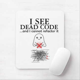 Grappige 'Ik Zie Dode Code' Programmeur Muismat
