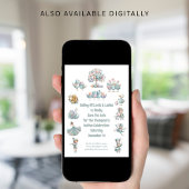 Grappige illustratie 12 dagen van Kerstmis Save The Date