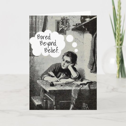 Grappige  illustratie Ik mis je Kaart (Voorkant)