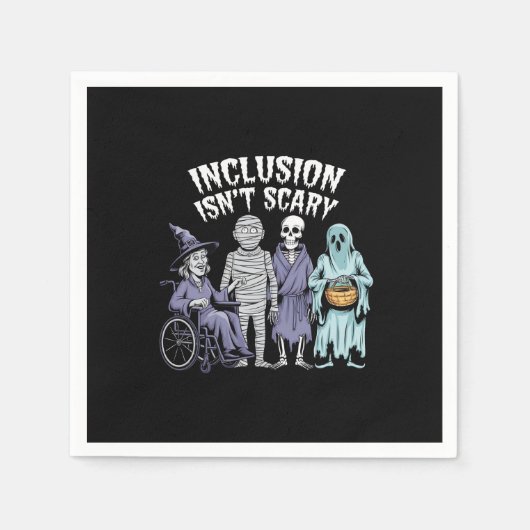 Grappige inclusie is geen enge leraar Halloween 20 Servet (Voorkant)