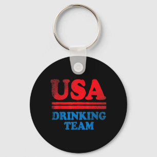 Grappige Independence Day-kleding USA Drankteam Sleutelhanger