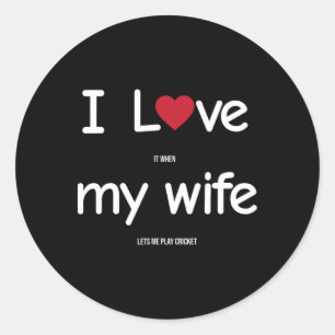 Grappige Indiase Pakistaanse vrouw Husnd citaat Cr Ronde Sticker