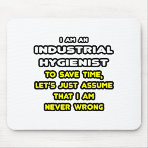 Grappige industriële hygiënist T-shirts en geschen Muismat