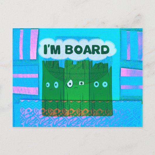 Grappige Inspirerend afbeelding: Ik verveel me Tek Briefkaart (Voorkant)