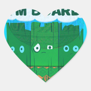 Grappige Inspirerend afbeelding: Ik verveel me Tek Hart Sticker