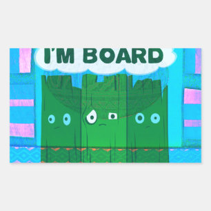 Grappige Inspirerend afbeelding: Ik verveel me Tek Rechthoekige Sticker