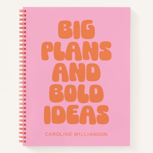 Grappige Inspirerend ideeën Quote gepersonaliseerd Notitieboek (Voorkant)