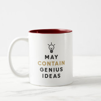 Grappige Inspirerende Creatieve Denkende Student M Tweekleurige Koffiemok