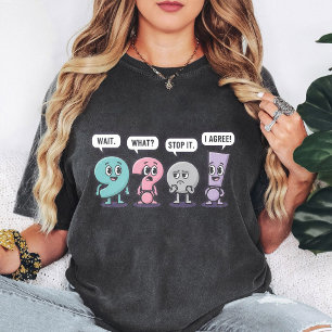 Grappige interpunctie Karakters Wacht Wat Stop Ik  T-shirt
