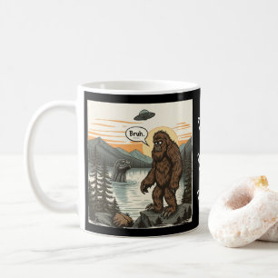 Grappige Introvert Bigfoot Sasquatch Loch Ness Ret Koffiemok