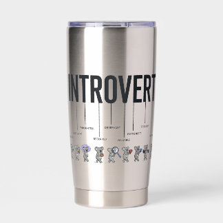 Grappige introvert definitie – Stille persoonlijkh Geïsoleerde Drinkbeker