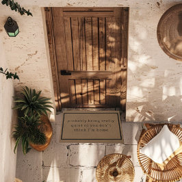 Grappige Introvert Distress Brown Trendy Simple Deurmat