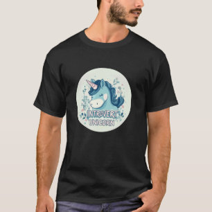 Grappige Introvert Eenhoorn die Geniet van het Sti T-shirt