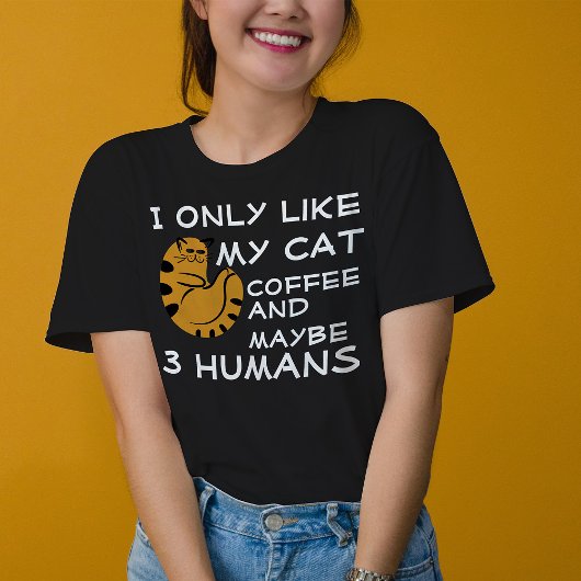 Grappige introvert Ik hou alleen van mijn kat koff T-shirt