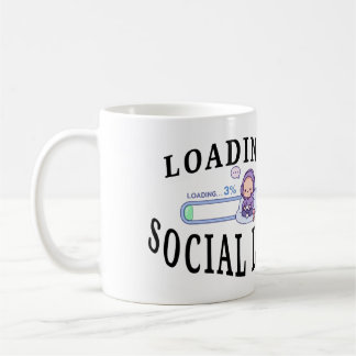 Grappige introvert koffiemok - Sociale batterij aa