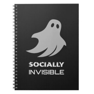 Grappige Introvert Spookachtige Geest Notitieboek