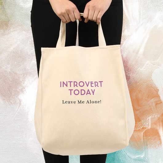 Grappige introverte en extraverte berichten tote bag