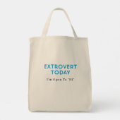 Grappige introverte en extraverte berichten tote bag (Achterkant)