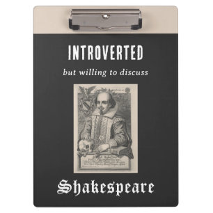 Grappige Introverte Humor Koele Shakespeare Thema Klembord