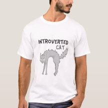 Grappige introverte kat T-shirt