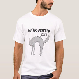 Grappige introverte kat T-shirt